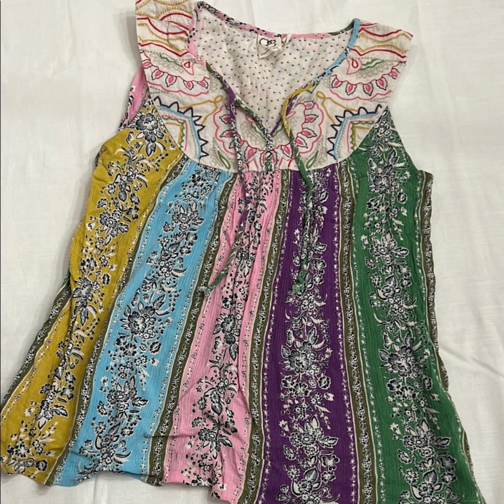 Anthropologie Multicolor Boho Top